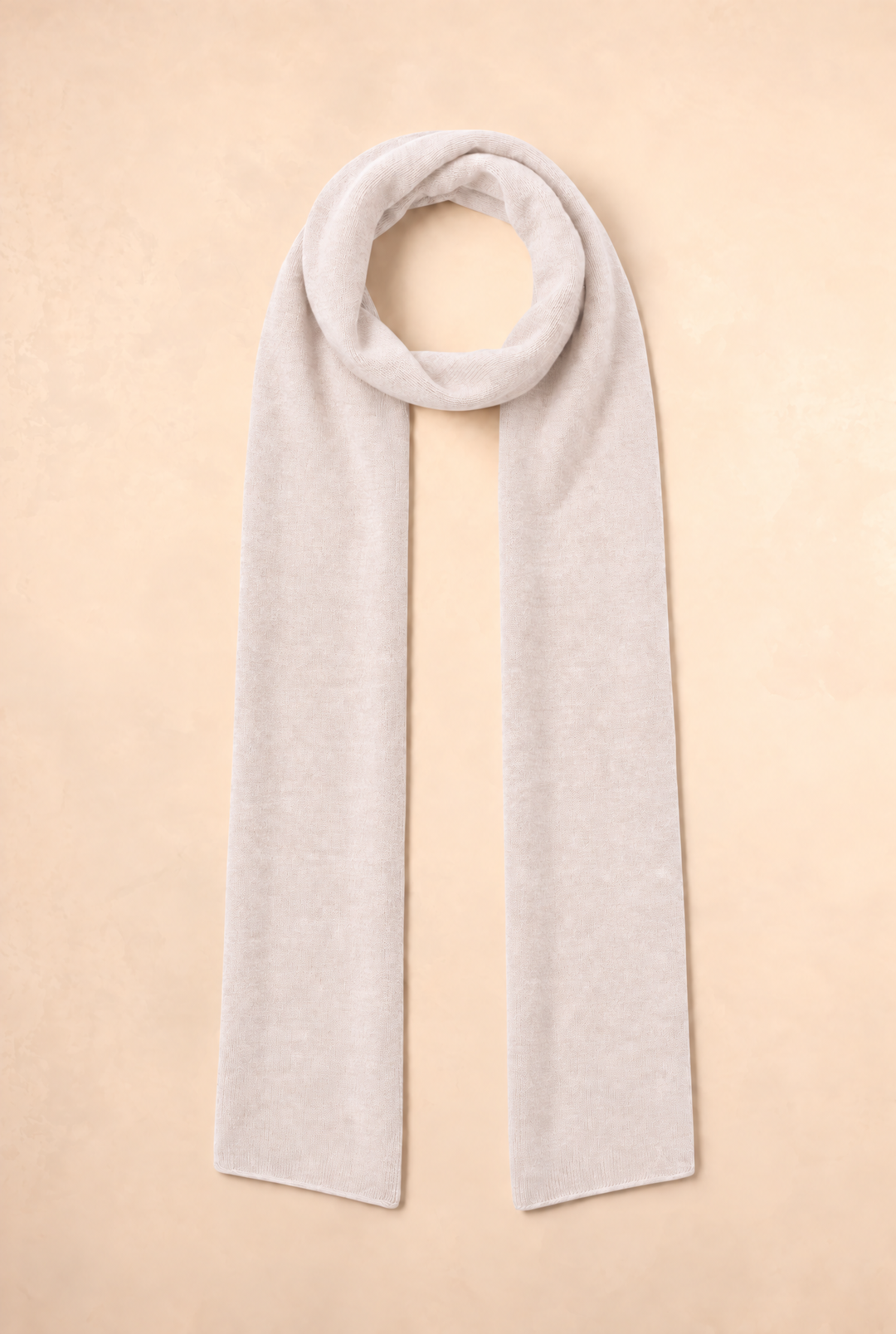 India Grace London Lucia skinny scarf in panna cotta pink cashmere wool